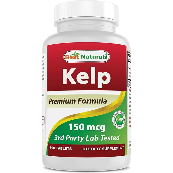 Best Naturals Kelp Supplement 150 Mcg Tablet, 300 Count