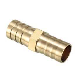 sourcing map 14 mm brass hose nozzle, pipe fitting, coupling connection adapter for air, gas, water, fuel, 1 piece