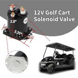 Haokixin 1013609 Golf Cart Solenoid Fits for Club Car DS Precedent Gas 1984-up, 4-Terminal 12V Starter Solenoid Replace 1012275 435-154 LPL6003 1117 240-20013