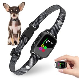 Bark Collar, Dog Bark Collar for Small Medium Dogs, No Shock Anti-Bark Collars, Rechargeable Smart Collar, Automatic Stop Bark Collar with Adjustable Beep Vibration Modes and 7 Sensitivity