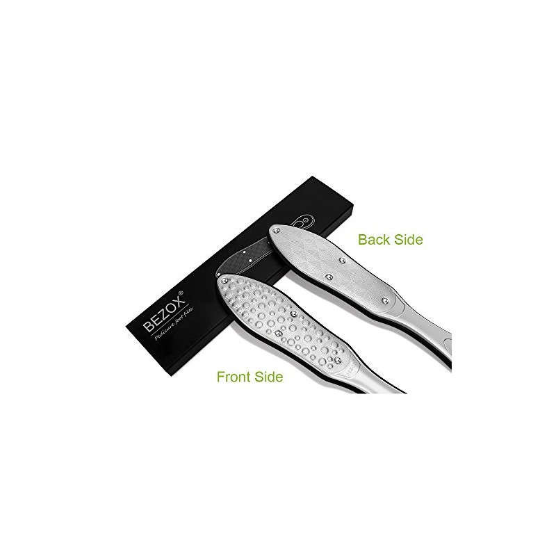 BEZOX Foot Rasp Feet Callus Remover - Stainless Steel Double