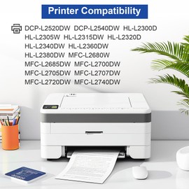 TN660 Black Toner Cartridge Replactment for Brother TN-660 TN-630 TN630 Toner for HL-L2300D HL-L2305W HL-L2320D HL-L2360DW HL-L2380DW MFC-L2680W MFC-L2700DW MFC-L2720DW DCP-L2540DW Printer - 2 Pack