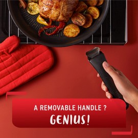 T-fal Ingenio Nonstick 3 Piece Fry Pan Set Induction Stackable, Detachable Handle, Removable Handle, RV Cookware, Cookware, Pots and Pans, Oven, Broil, Dishwasher Safe Black