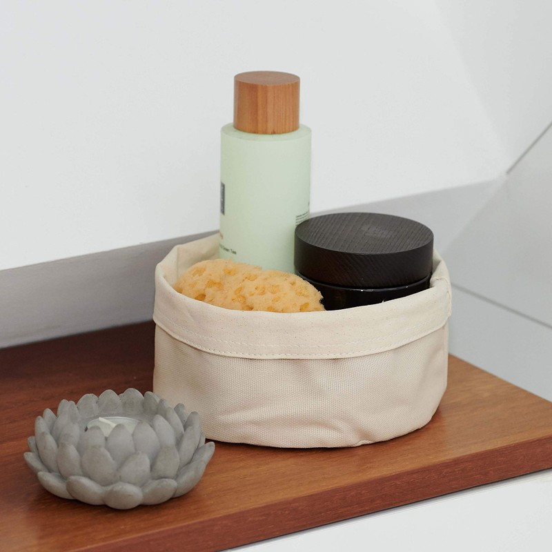 CALUTEA Modern Fabric Bag, Bread Bag, Bread Basket, 100% Cotton,