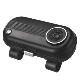 Sunglasses Case with a Glasses Cloth Sunglasses Holder for Car Double Back Clip Card Slot Available Car Sunglasses Holder Plastic Black