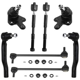 Detroit Axle - 8pc Front Suspension Kit for Toyota 2011-2020 Sienna, 4 Inner Outer Tie Rod Ends 2 Lower Ball Joints 2 Sway Bar Links 2012 2013 2014 2015 2016 2017 2018 2019 Replacement