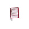 Durable Wand-Sichttafelsystem (Vario Wall 5, mit 5 Sichttafeln A4) rot,