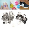 Set of 100 Blank Pin Back Buttons, 50 mm Round
