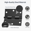 3 Pack Door Hinges 3.5 Inch with Square Corner, Matte