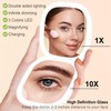 LED Compact Makeup Mirror, 4 Inches 1X/10X Magnification Travel Mirror