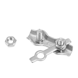 sourcing map 4 pieces wire rope clamps, 304 stainless steel rope clamp, wire rope for 1 mm - 1.5 mm rope