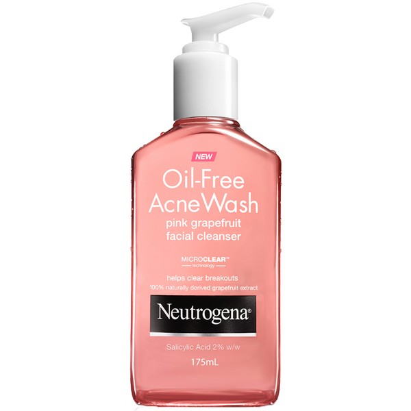 Neutrogena Oil-Free Acne Wash Pink Grapefruit Facial Cleanser 177ml