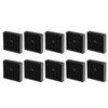 10pcs 40x11x40mm Black Heat Sink Radiator Aluminum Cooling Fin 3