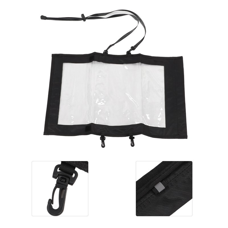 Transparent Hiking Map Pouch with 2 Additional Straps Waterproof TPU