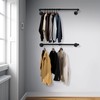 WEBI Clothing Rack Wall Mount,24" Industrial Pipe Clothes Rack for
