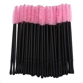 Cepillo Pestañas, Desechables Cepillos de Pestañas de Varitas Rímel Kit Paquete de 100 kits de herramientas de pincel de maquillaje de aplicador de varillas de pincel de pestañas (rosado)