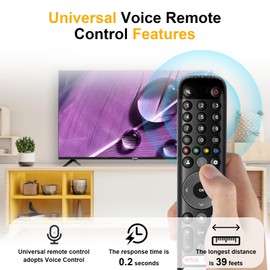 Sprachfernbedienung für TCL-Smart-TV Binghe Ersatz Fernbedienung für TCL-Fernbedienung mit 6 Schnellwahltasten, Fernbedienung Universal kompatibel mit TCL UHD OLED QNED Smart TV