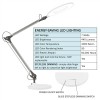 Lavish Home Architect Desk Lamp Dimming LED Ring White Light