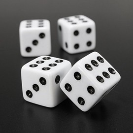 Topxome 4pcs Plastic Wheel Stem Tyre Air Valve Dustproof Cap Gold Dice Tire Tyre Valve Caps Bike Auto Truck Tire Valve Dust Cap (White)