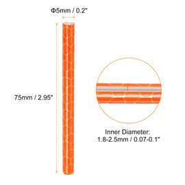 sourcing map 12pcs Bike Reflective Spoke Skins 0.2" Plastic Bicycle Spoke Reflectors Spoke Covers Trim Wrap Wheel 360°Visibility for Road Mountain Bike Motorcycles Decoration, Orange