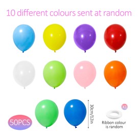 50 Stück Bunte Luftballons, Luftballons Geburtstag, Luftballons Hochzeit, Luftballons Bunt, Kinder Party Deko für Geburtstagsdeko Hochzeit Taufe Deko Partydeko Deko Geburtstag