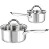 MICHELANGELO Saucepan Set 4pc, 18/10 Stainless Steel Sauce Pan with