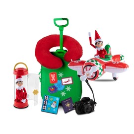 The Elf on the Shelf - Elf on The Go Kit Including Scout Elf Carrier, Peppermint Plane, & Polar Props Travel Set for Adventures, Cute Elf on The Shelf Accessories for Boys & Girls