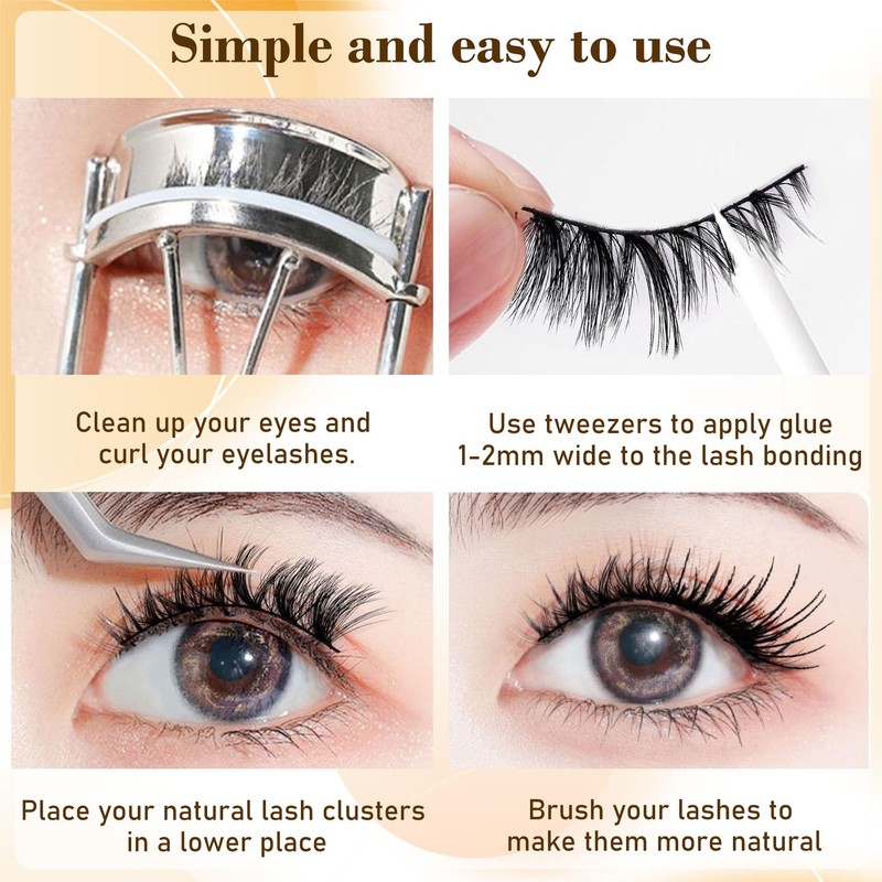 TORMEN Fox False Eyelashes, 5 Pairs Faux Mink Eyelashes with