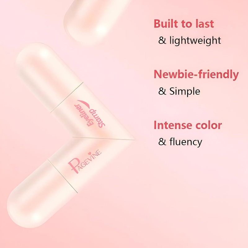 Winged Eyeliner Stamp Pen Dual Head Rotating Design, Quick-Dry, Long-Lasting,