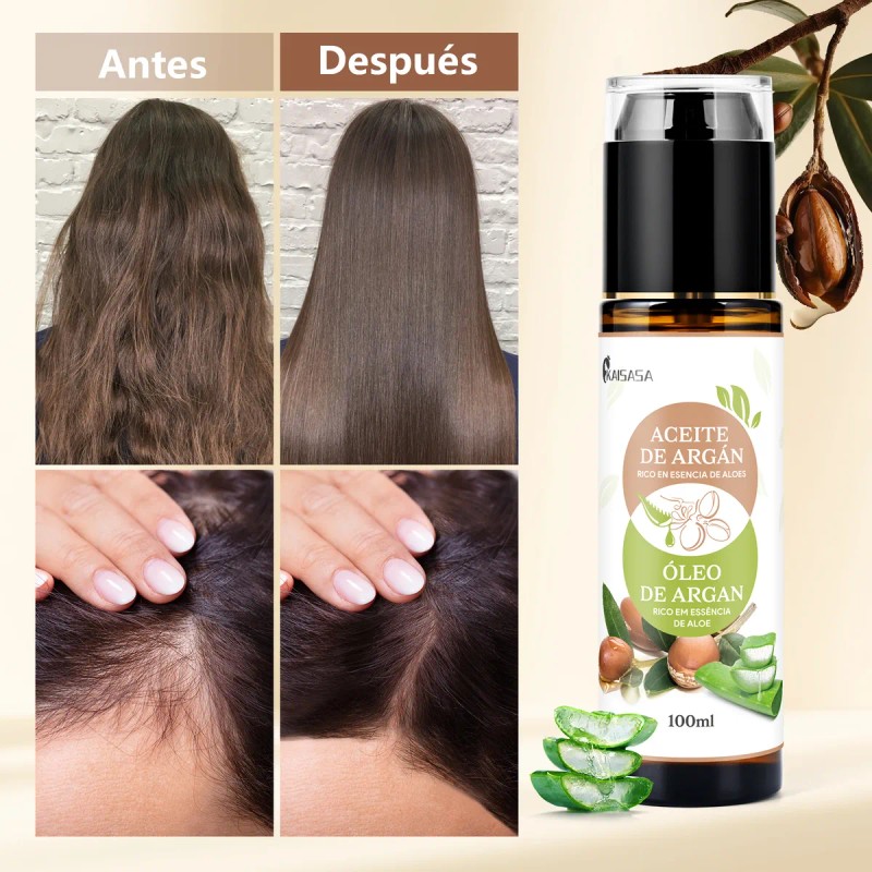Kaisasa Aceite De Argan Aloe Vera Aceite Cabello Tratamiento