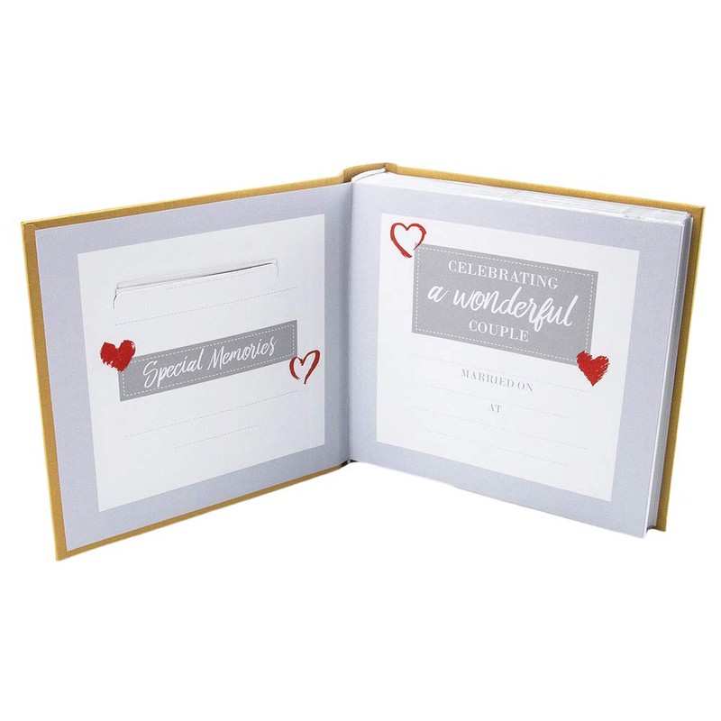 Happy Homewares Lovely Golden 50th Wedding Anniversary Photo Album with