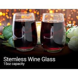 R and R Imports Palmetto Bluff South Carolina Souvenir 9 Ounce Laser Engraved Stemless Wine Glass Nautical Designs 4-Pack