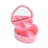 Gokoti Heart Shape Jewelry Boxes Heart-Shaped Jewelry Boxes Plastic Pink