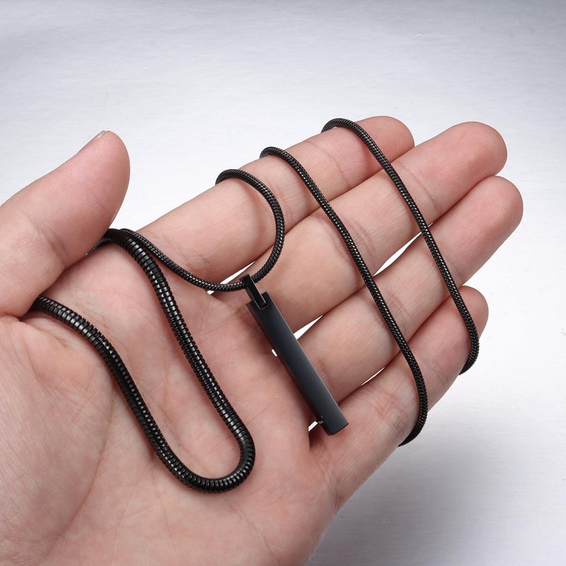 YADOCA Men's Bar Pendant Necklace Stainless Steel Necklace and Bracelets