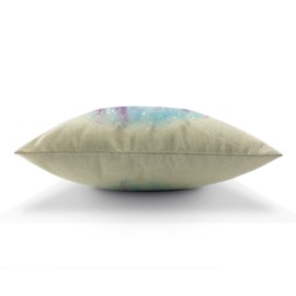 HGOD DESIGNS Flamingo Pillow Case,Watercolor Pink Flamingo and Blue Reflection Cotton Linen Cushion Cover Square Standard Home Decorative for Men/Women/Kids 18x18 inch Blue Pink Blue