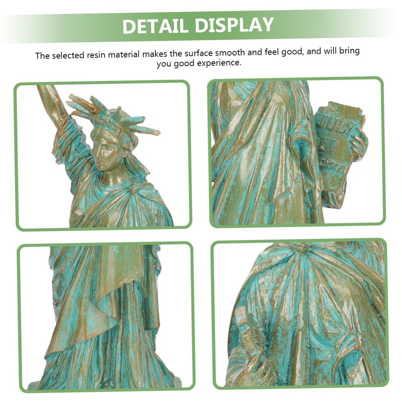 iplusmile Mini Statue of Liberty Resin Ornament Creative Desktop Decor
