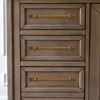 CABDM 10 Pack 5 Inch Hole Center Antique Brass Cabinet