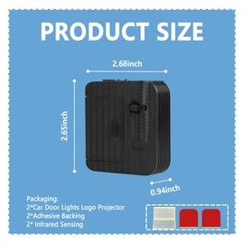 2PCS Car Door Lights Logo Projector,Infrared Sensor HD Car Welcome Light for Illuminate Undercarriage,Universal Car Door Projector Lights Car Decor for Car,Truck,SUV (Black Flag)