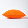 Homescapes – 100% Cotton Plain Orange Filled Cushion – Solid