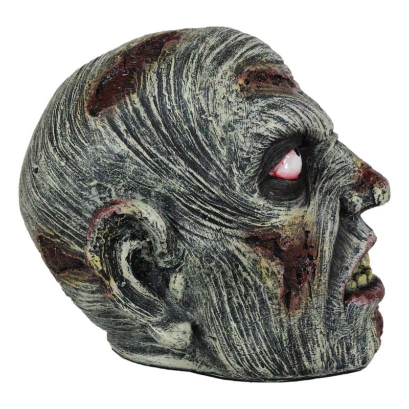 Apocalypse Zombie Undead Walker Skull With Peeling Flesh Rotten Teeth