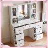 Yamissi Makeup Vanity Set Large LED Lighted Mirror Dressing Table