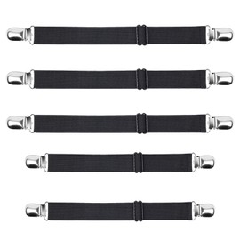 Tischdeckenklammern Clip, Tischdeckenklammern für Tische, Tischdeckenhalter für Dicke Tischplatten, 5 Stück Versteckter Riemen Verstellbare Elastizität Tischabdeckungsklemmen für Bettwäsche, Bett