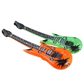 TOYANDONA 6 Pack Inflatable Guitar Rock Star Guitar Set, 36 Inch Inflatable Electric Guitar, Rock and Roll Party Favor for Karaoke Decor, Adults Kids Birthday Party and Photo Booth Props