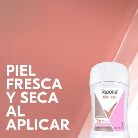Rexona Antitranspirante En Barra Clinical Classic, Desodorante Para Mujer Con 96 Horas De Protección Contra El Sudor Excesivo Y El Mal Olor 46 g