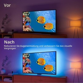 SANSUN LED Strip for TV, USB LED TV Backlight with Remote Control, 16 Colors 5050 LEDs Bevel Lighting for HDTV (5M for 75-85 inch TV)