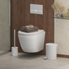 Escobillero de Inodoro Pure Blanco con Silicona TPR y Acero