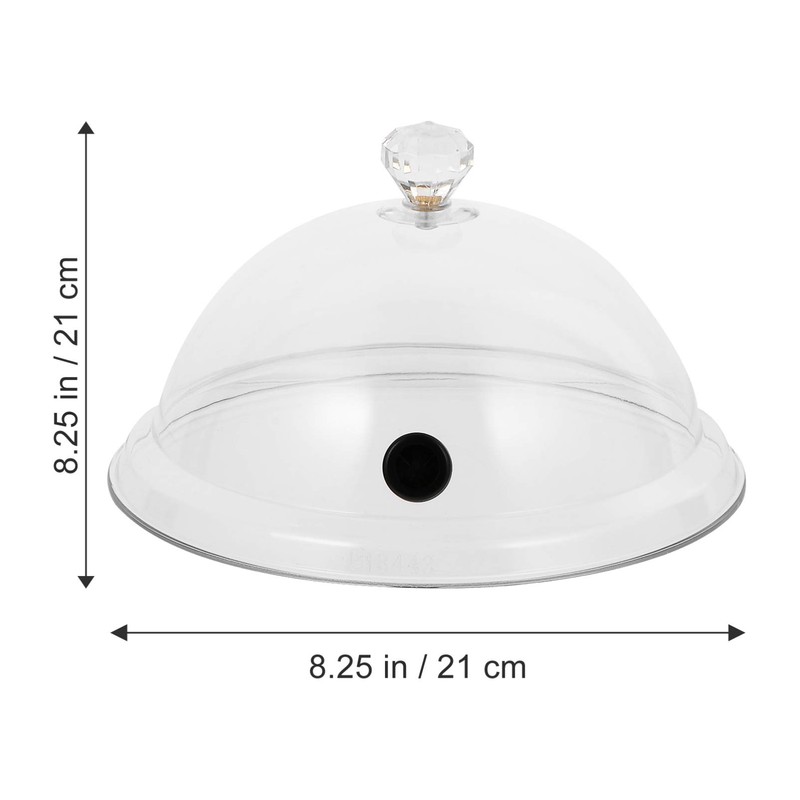 Yardwe Display Dome Cloche 8 Inches Lid Smoking Cloche Dome