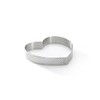 DE BUYER PERFORATED TART RING, Heart, in Stainless Steel, 0.75-Inch