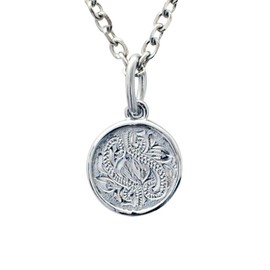 Hawaiian Pendant by Austaras - Coin Necklace Pendant for Women and Men. 316L Stainless Steel 925 Sterling Silver Plated Engraved with Hibiscus Flower Hypoallergenic Jewelry with Expandable Chain