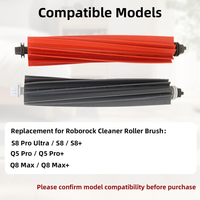 2 Sets Main Brush Replacement for Roborock S8, S8+, S8